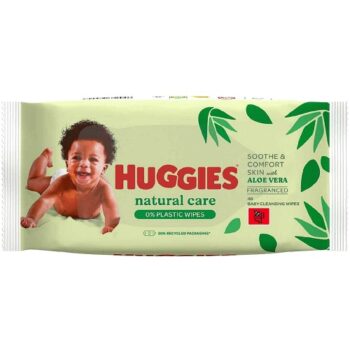 Huggies Natural Care Plastic Free Baby Wipes (48)
