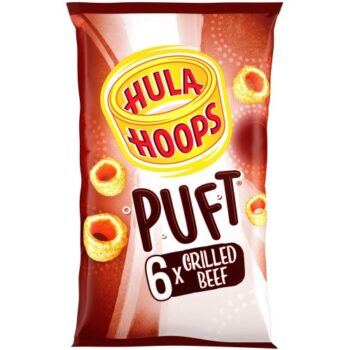 Hula Hoops Puft Beef Multipack Crisps (6 x 15g)