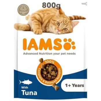 Iams Adult Dry Cat Food with Tuna (800g)