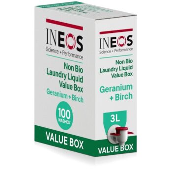 INEOS Non Bio Laundry Liquid XXL Value Box Geranium Birch 100 Washes (3 Litre)