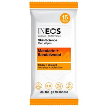 INEOS Skin Science Deodorant Wipes Mandarin Sandalwood