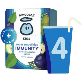 Innocent Super Smoothie Blueberry Whizz & Kids Apple Pear (4 x 150ml)