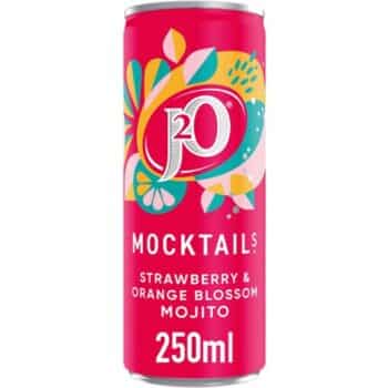 J2O Strawberry & Orange Blossom Mojito Mocktail (250ml)