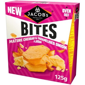 Jacob's Bites Mature Cheddar & Onion Crackers (125g)