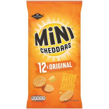 Jacob's Cheese Mini Cheddars Baked Snacks 12 Original (12 x 23g)