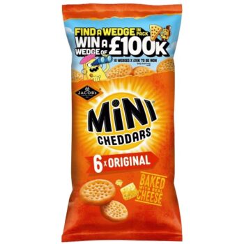 Jacob's Mini Cheddars Original Baked Snacks (6 x 23g)