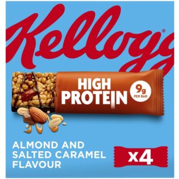 Kellogg's High Protein Almond and Salted Caramel Flavour snack bars (4 x 35g)