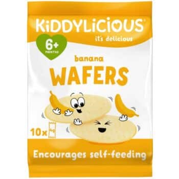 Kiddylicious Banana Wafers Snack 6 Month+ Multipack 10 (10 x 4g)