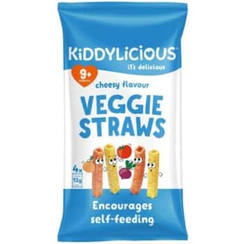 Kiddylicious Cheesy Veggie Straws 9+ Months Multipack (4 x 12g)