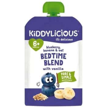 Kiddylicious Pouches Bedtime Blend Blueberry Banana & Oat 6m+ (100g)