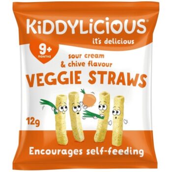 Kiddylicious Sour Cream & Chive Flavoured Veggie Straws Baby Snacks