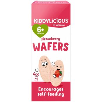 Kiddylicious Strawberry Mini Wafers 6m+ (4 x 4g)