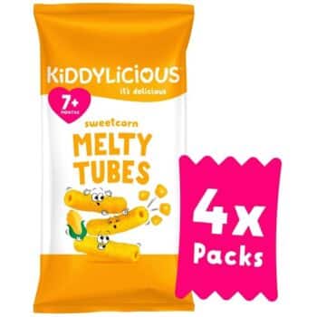 Kiddylicious Sweetcorn Melty Tubes (4 x 10g)