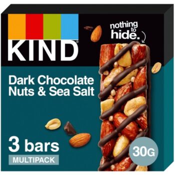 Kind Gluten Free Dark Chocolate Nuts & Sea Salt Bars (3 x 30g)