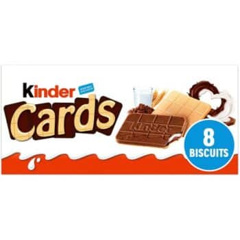 Kinder Cards Chocolate & Milk Wafer Biscuits Multipack (8 x 12.8g)
