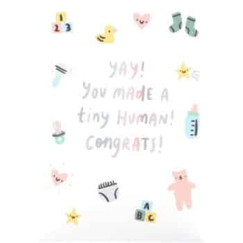Kindred New Baby Card Yay! You Made A Tiny Human! Congrats!