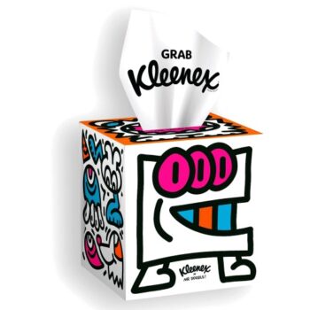 Kleenex Tissues Mr Doodle Design Cube Limited Edition 48 Tissues per box (48)