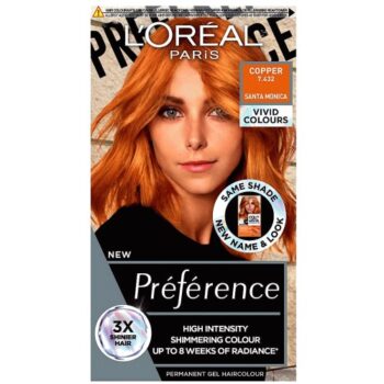 L'Oreal Paris Preference Vivids Colorista Permanent Hair Dye Copper 7.43 Long-Lasting Gel