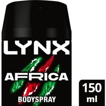 Lynx Africa Aerosol Bodyspray Deodorant The G.O.A.T. Of Fragrance (150ml)