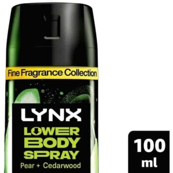 Lynx Fine Fragrance Pear + Cedarwood 72hr Lower Body Spray (100ml)
