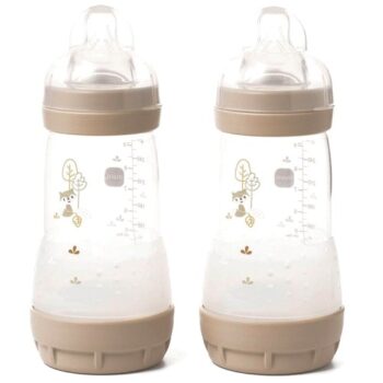 MAM Anti Colic Easy Start Bottle in Grey (2 x 260ml)