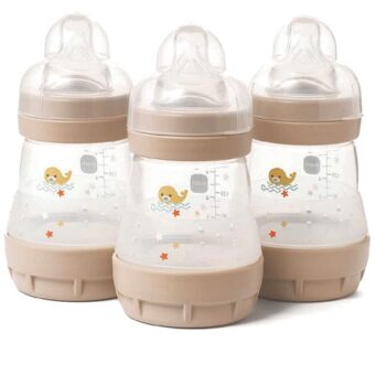 MAM Easy Start 3 Anti-Colic Bottle Grey 0+ Months (3 x 160ml)