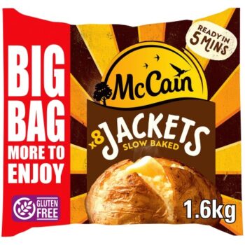 McCain 8 Frozen Baked Jacket Potatoes (8 x 1.6kg)
