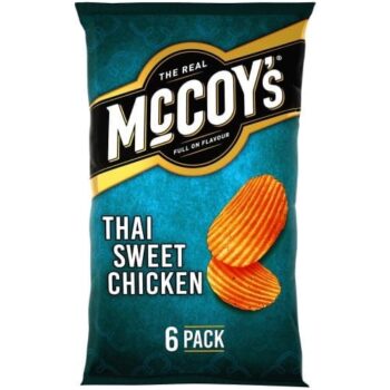 McCoy's Thai Sweet Chicken Ridge Cut Potato Crisps (6 x 25g)