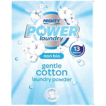 Mighty Power Non-Bio Laundry Powder Gentle Cotton (884g)