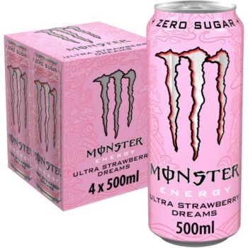 Monster Energy Drink Ultra Strawberry Dreams Zero Sugar (4 x 500ml)