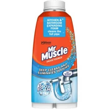 Mr Muscle Drain Foamer Odour Eliminator 2x250 Deep Clean Kitchen & Bathroom (500ml)
