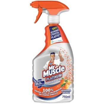 Mr Muscle Platinum Antibacterial Mandarin Bathroom Cleaning Spray (750ml)