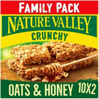 Nature Valley Crunchy Oats & Honey Cereal Bars Family Pack (10 x 42g)