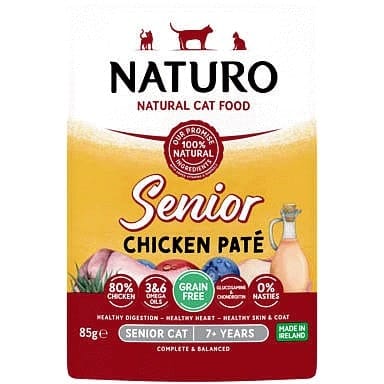 Naturo Natural Cat Food Chicken Pate Senior Cat 7+ Years (85g)