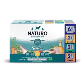 Naturo Natural Dog Food Senior Poultry Selection 8 Years + (6 x 400g)