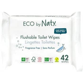 Naty Flushable Toilet Wipes Unscented
