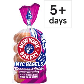 New York Bakery Co. 5 Cinnamon & Raisin Bagels (5)