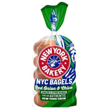 New York Bakery Co. Red Onion & Chive Bagels (5)