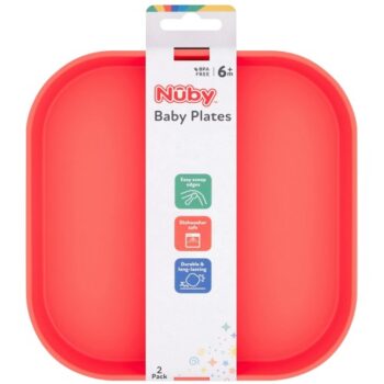 Nuby 2 Baby Plates 6+m