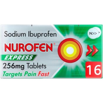 Nurofen Express Ibuprofen Sodium Pain Relief Tablets (16 x 256mg)