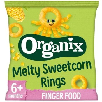 Organix Organic Melty Sweetcorn Rings Baby Finger Food Snack (20g)