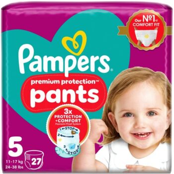 Pampers Active Fit Nappy Pants Size 5 Essential Pack (27)