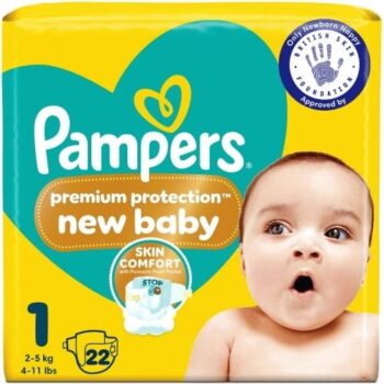 Pampers New Baby Size 1 Carry Pack 22 Nappies Newborn Nappies (22)