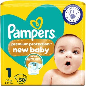 Pampers New Baby Size 1 Essential Pack 50 Nappies (50)
