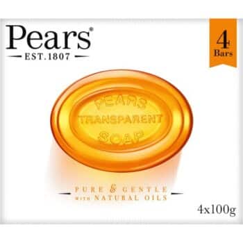 Pears Transparent Amber Soap Bars (4 x 100g)