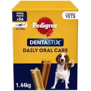 Pedigree Dentastix Daily Adult Medium Dental Sticks Dog Treats (56 x 26g)