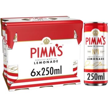 Pimm's No1 & Lemonade Ready To Drink 5.4% Vol Cans (6 x 250ml)