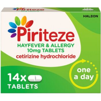 Piriteze Allergy Relief Antihistamine Tablets 14 Tablets (14 x 10mg)