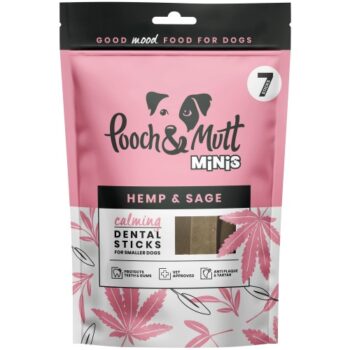 Pooch & Mutt Minis Hemp & Sage Calming Dog Dental Sticks (200g)