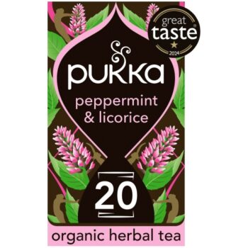 Pukka Organic Peppermint & Licorice Herbal Tea Sachets (20 x 30g)